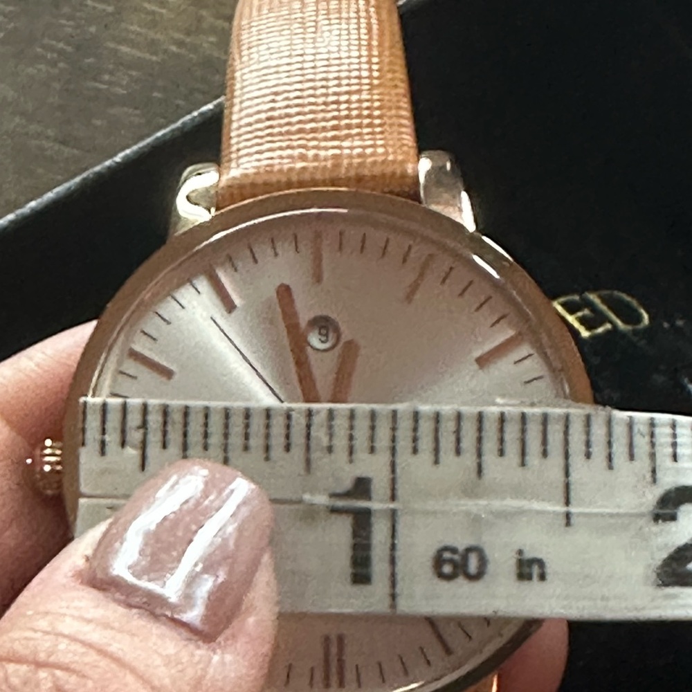 NEW with Tags! Ted Baker London Watch Brown Leather Rose Gold Date Display - Picture 15 of 16
